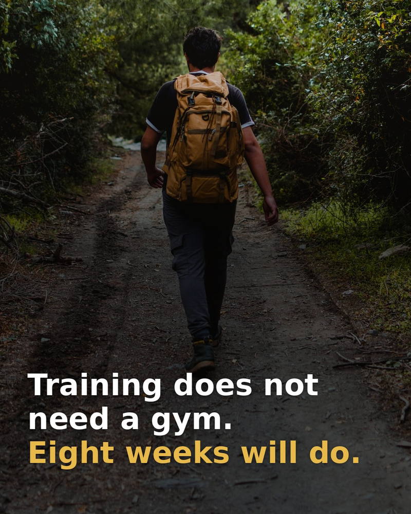 Training for the Camino does not need a gym. Eight weeks will do.